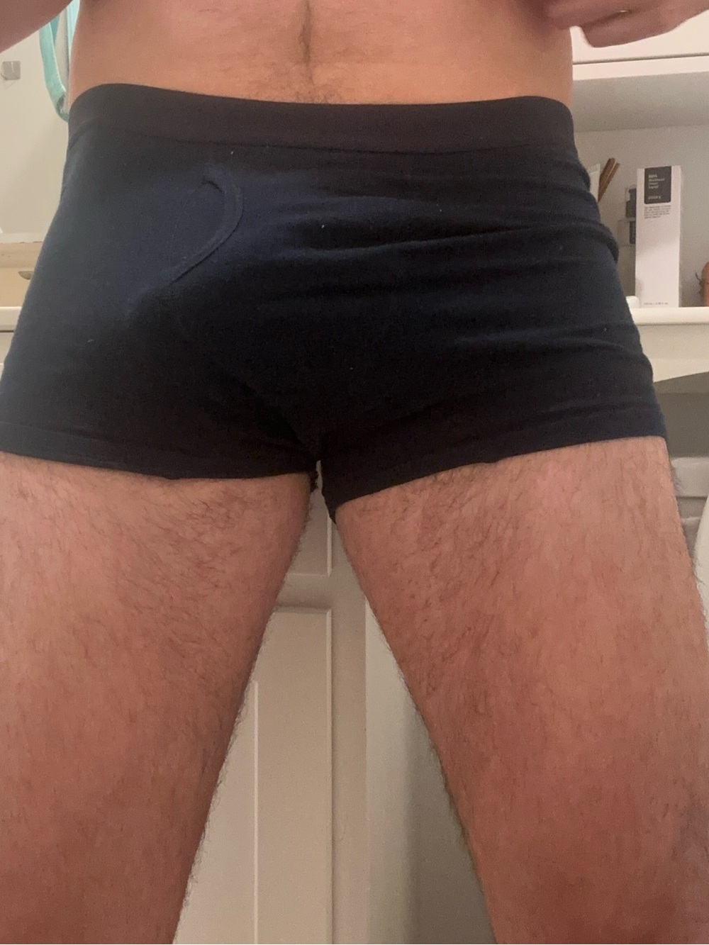 Men's Navy Blue Stretch Boxer Briefs